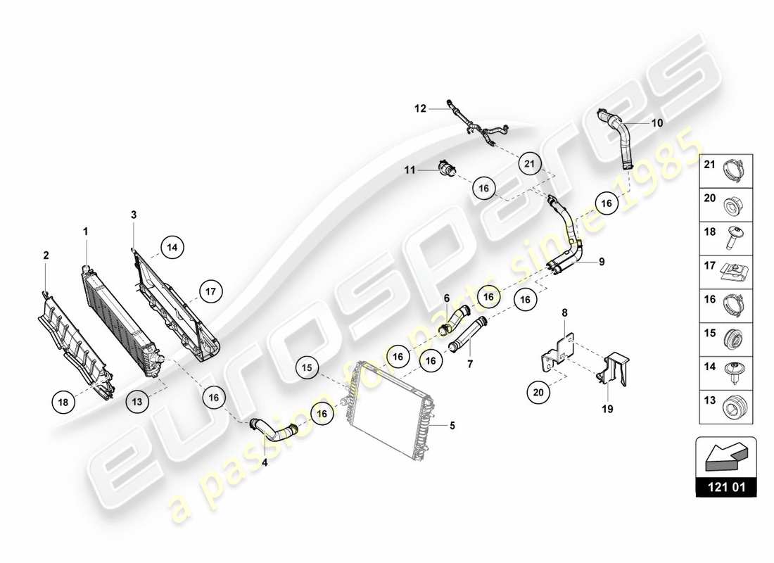 a part diagram from the lamborghini lp580-2 spyder (2017) parts catalogue