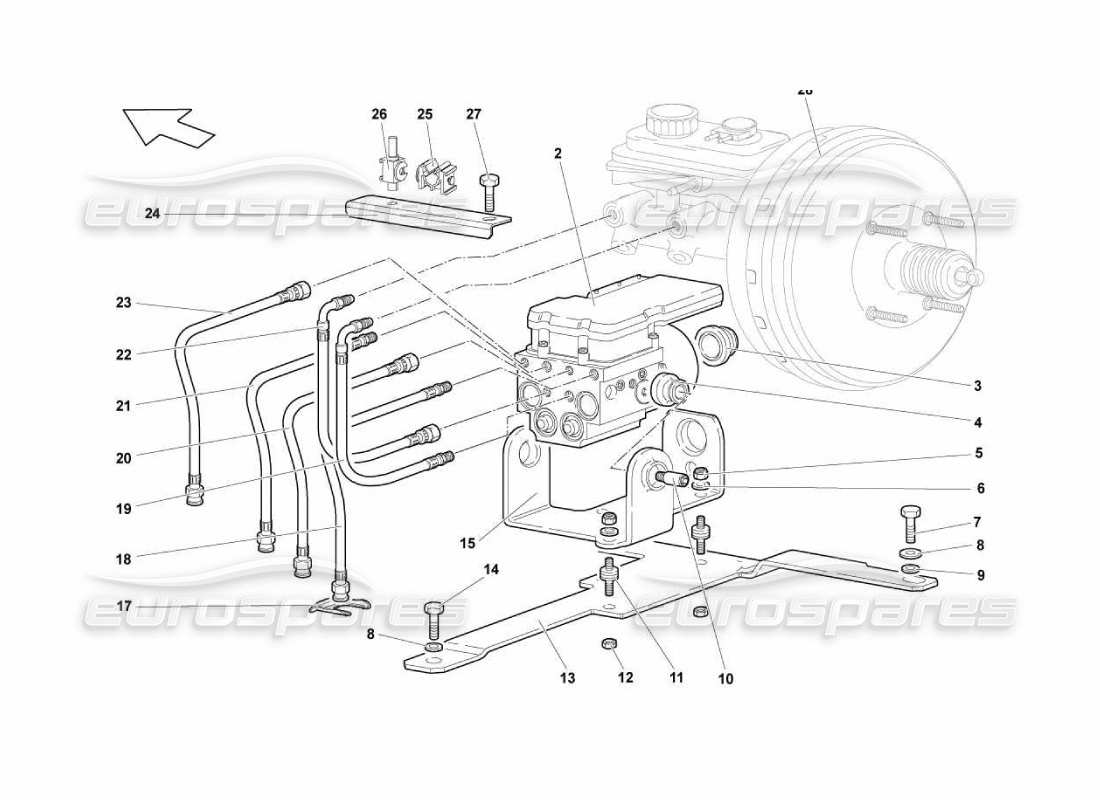 a part diagram from the Lamborghini Murcielago LP670 parts catalogue