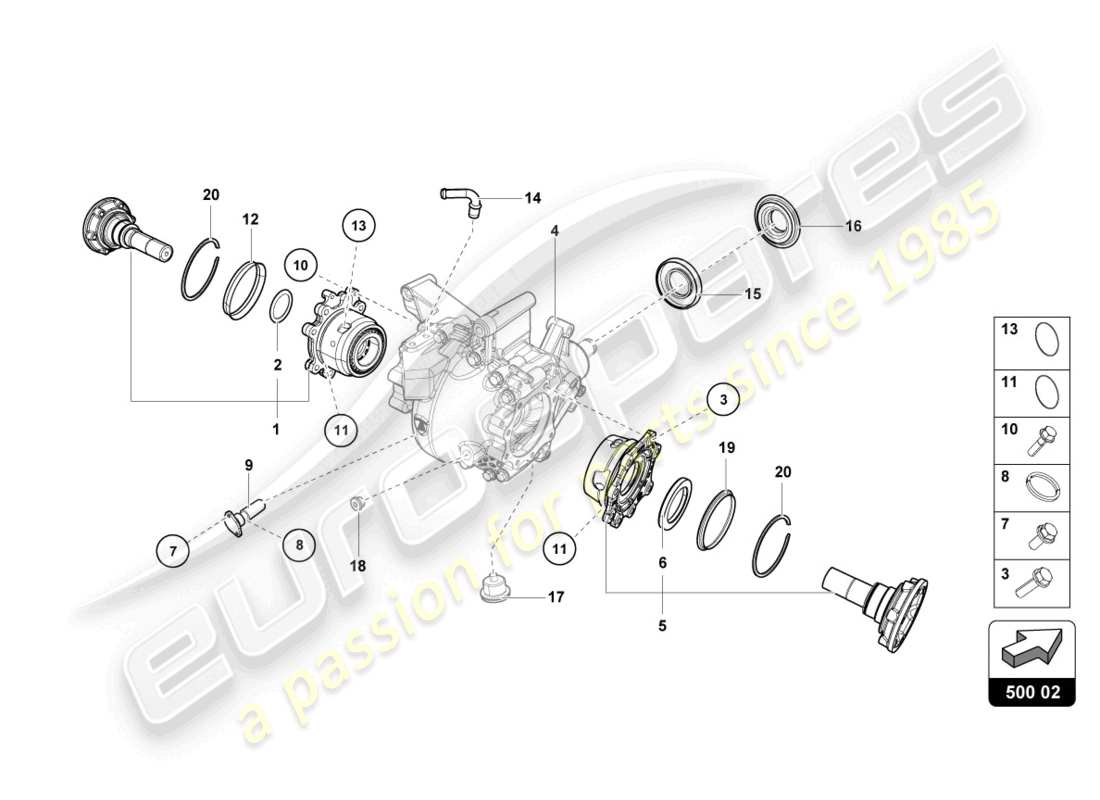 lamborghini 2016 (lp750-4 sv roadster) housing for differential rear part diagram