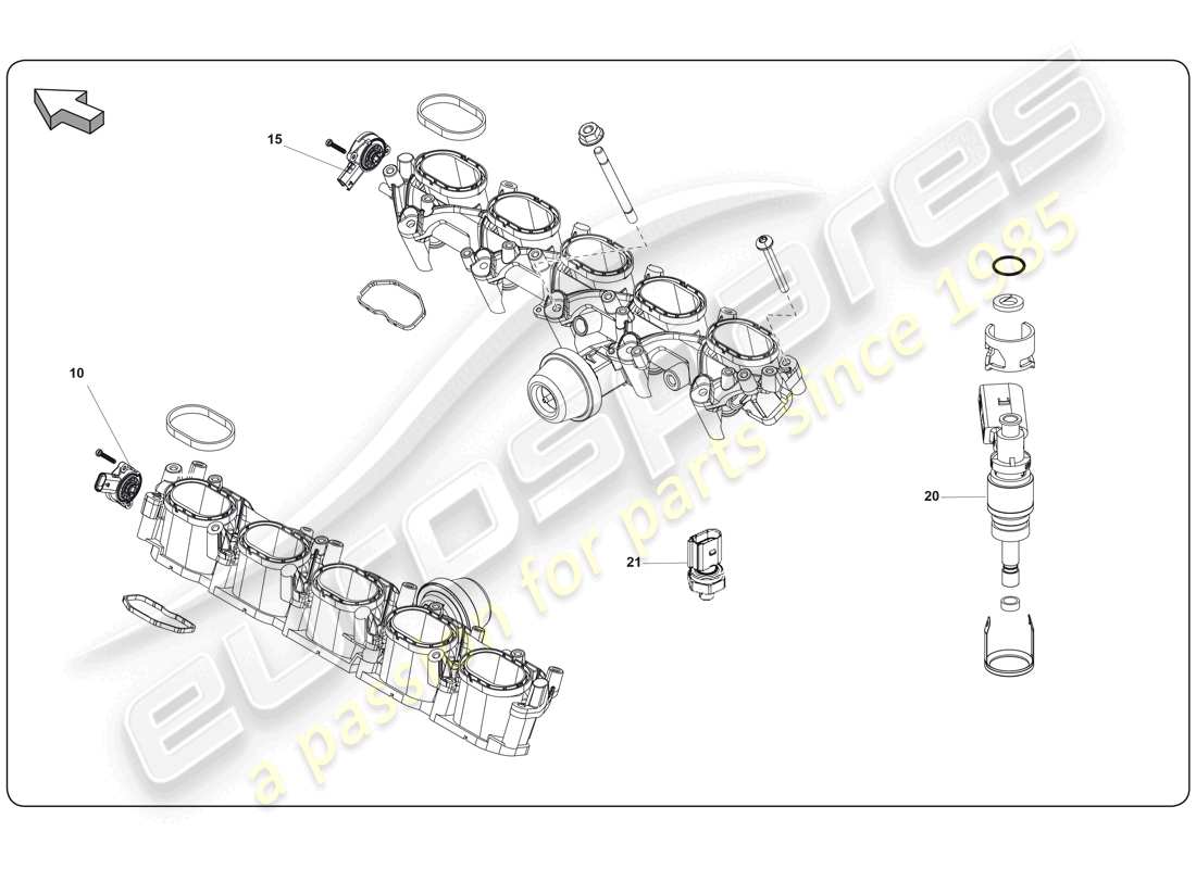 a part diagram from the Lamborghini Super Trofeo (2009-2014) parts catalogue