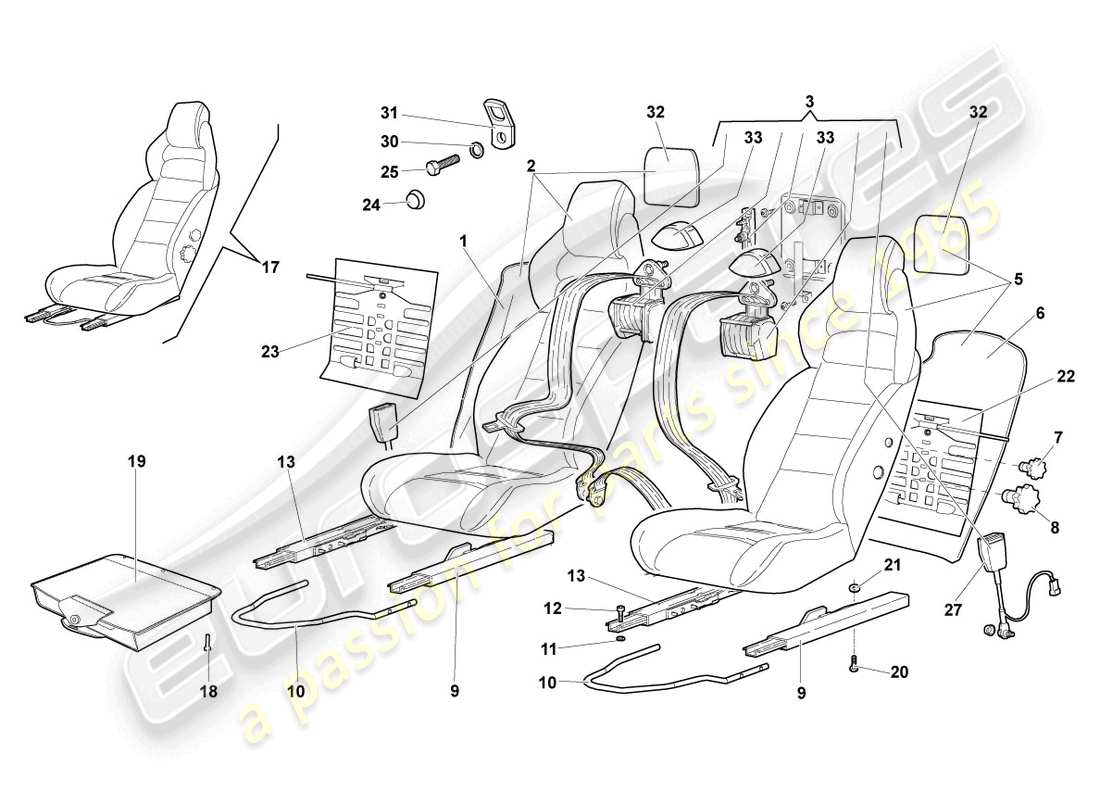 a part diagram from the lamborghini murcielago parts catalogue