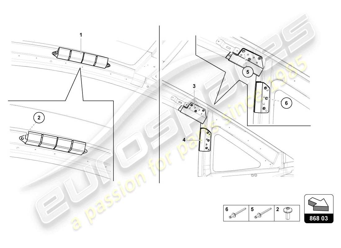 a part diagram from the lamborghini aventador lp720-4 parts catalogue