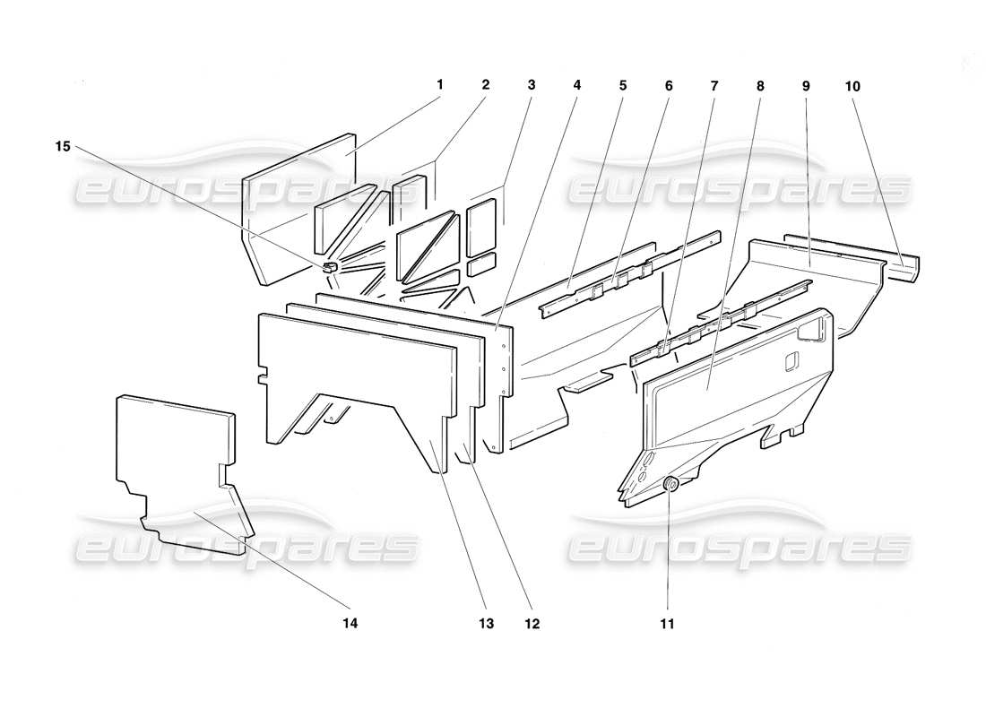 a part diagram from the lamborghini diablo parts catalogue