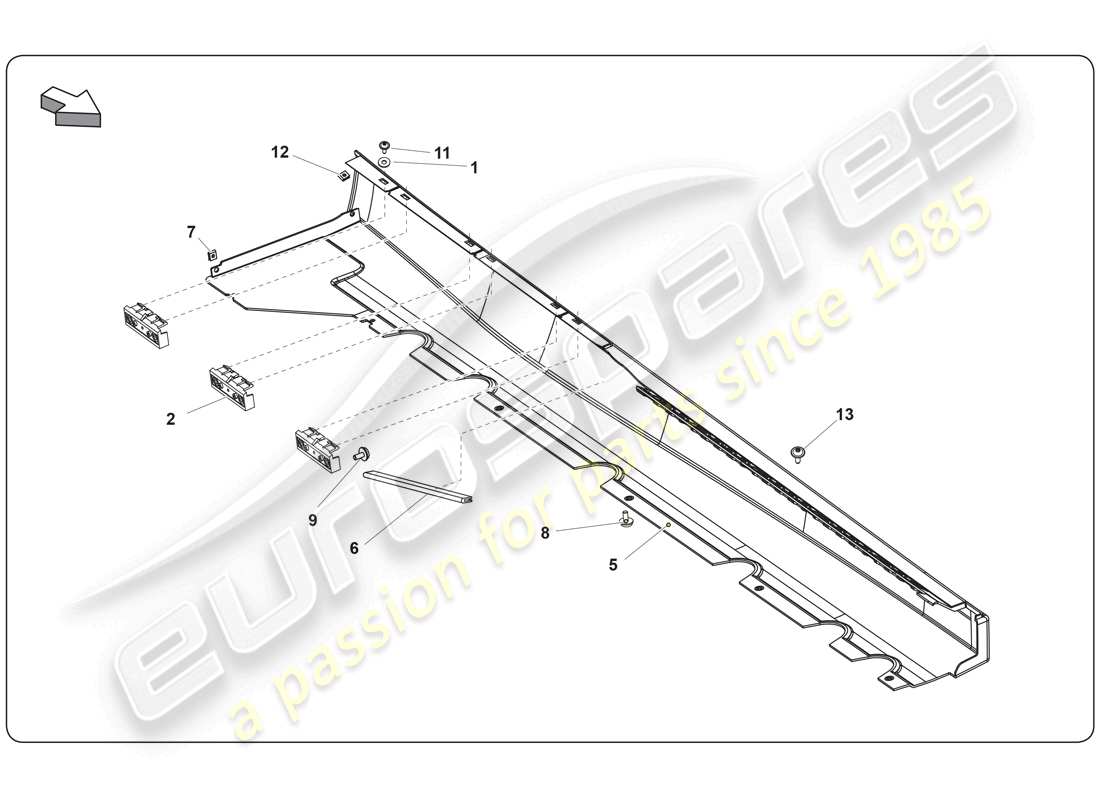 a part diagram from the Lamborghini Super Trofeo (2009-2014) parts catalogue