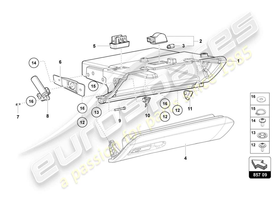 a part diagram from the lamborghini lp740-4 s coupe (2018) parts catalogue