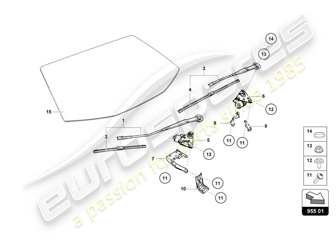 a part diagram from the Lamborghini Evo Spyder 2WD (2020) parts catalogue