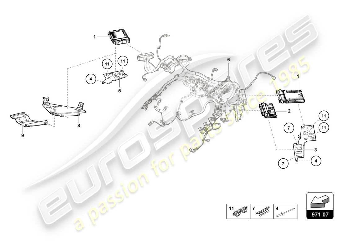 a part diagram from the lamborghini lp610-4 coupe (2017) parts catalogue