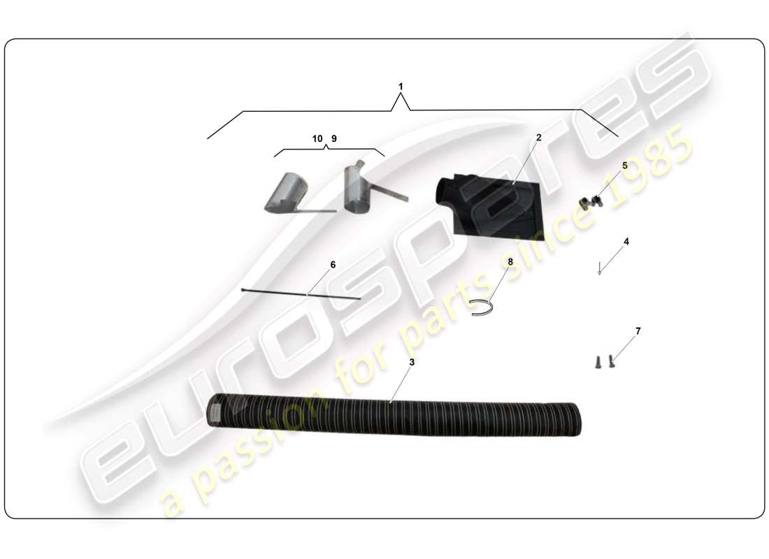 a part diagram from the lamborghini super trofeo (2009-2014) parts catalogue