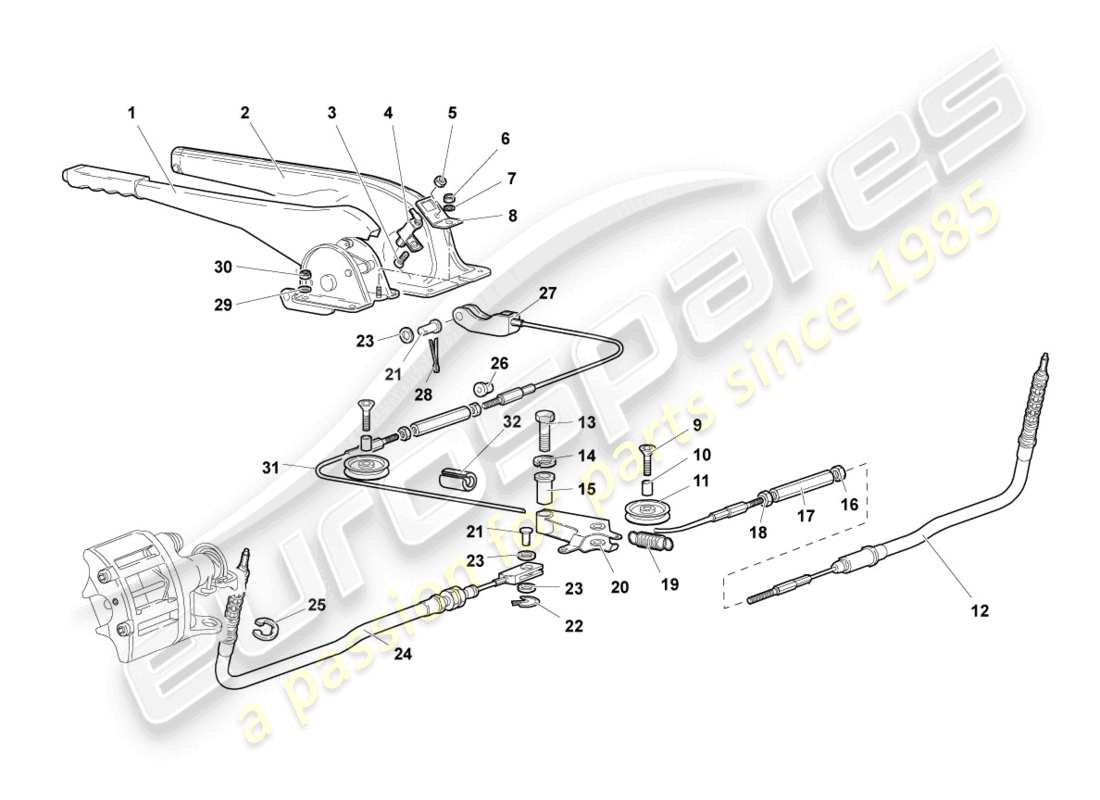 a part diagram from the lamborghini murcielago roadster (2006) parts catalogue