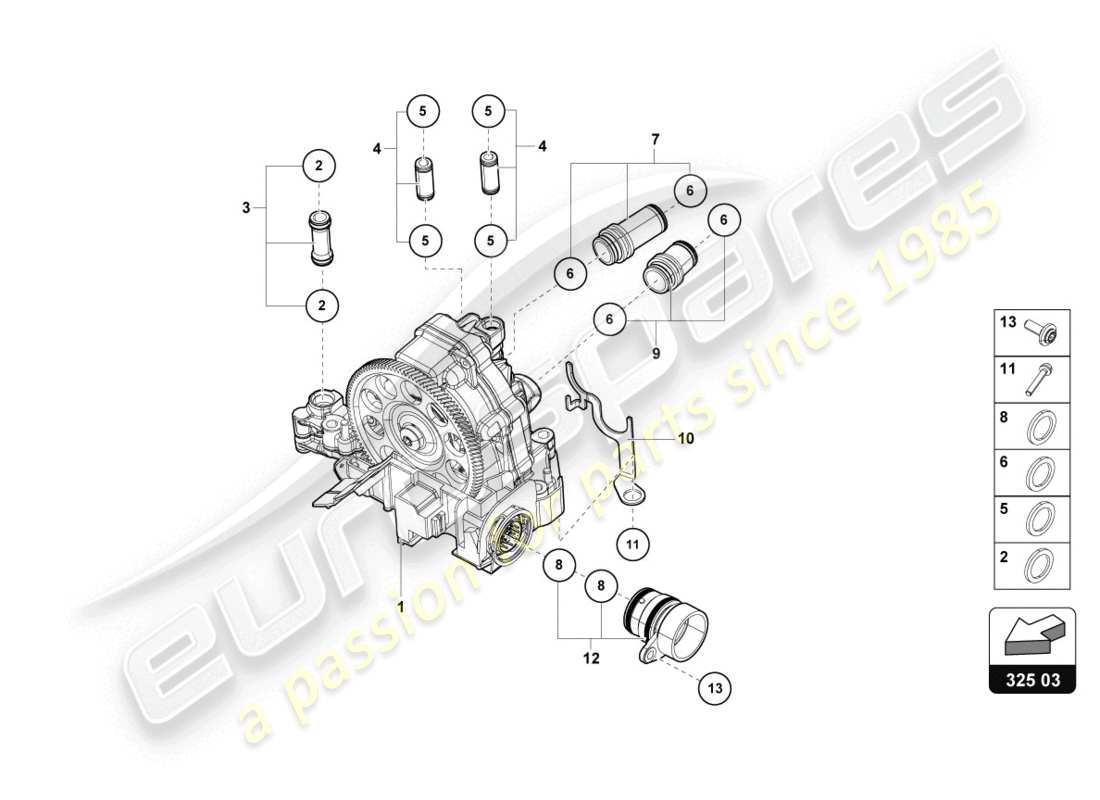 a part diagram from the lamborghini lp610-4 coupe (2016) parts catalogue