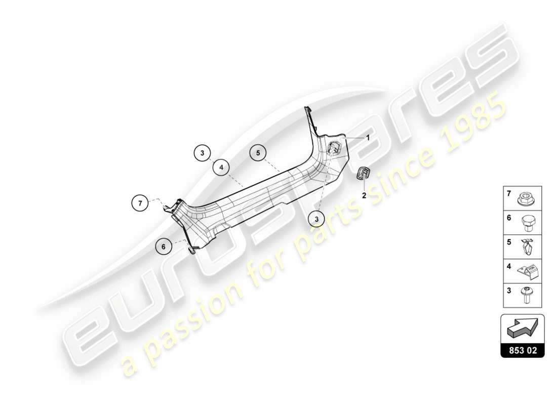 a part diagram from the Lamborghini Evo Spyder (2020) parts catalogue