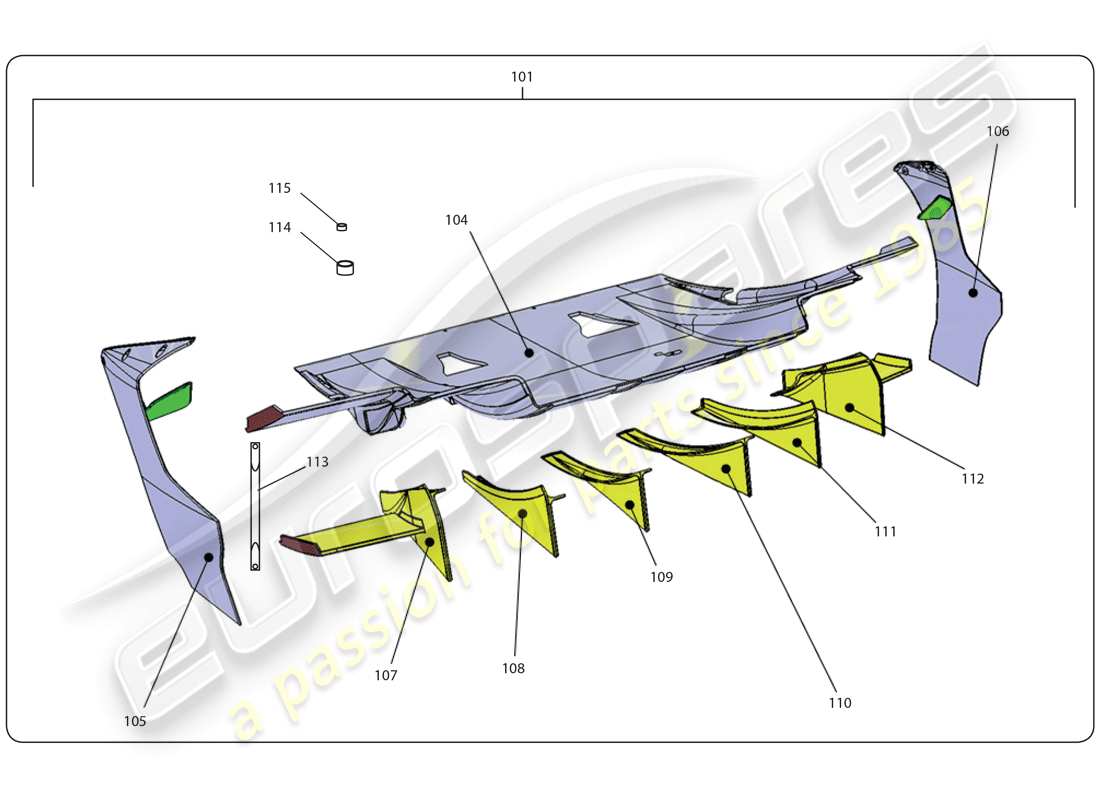 a part diagram from the Lamborghini Super Trofeo (2009-2014) parts catalogue