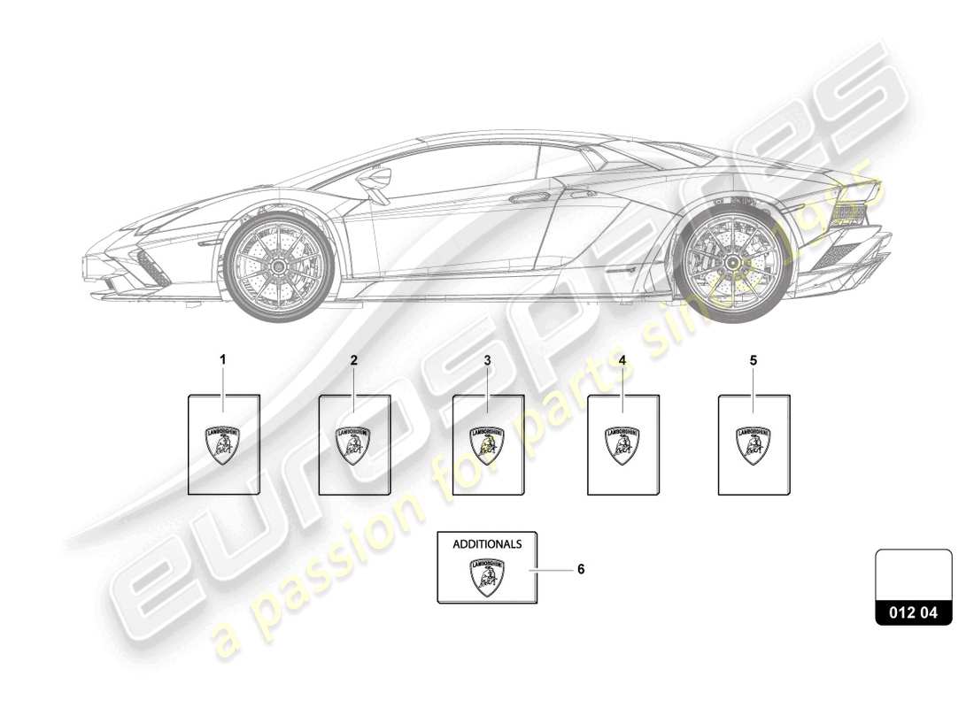a part diagram from the lamborghini lp740-4 s roadster (2018) parts catalogue