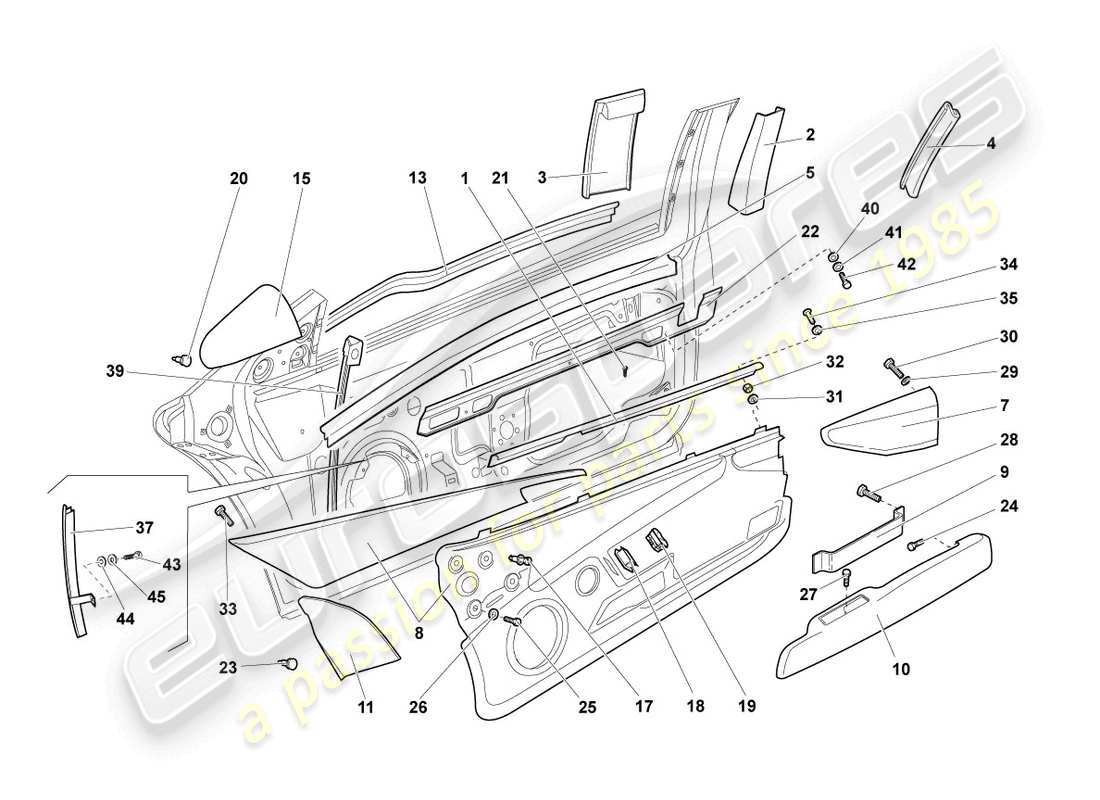 a part diagram from the lamborghini murcielago parts catalogue
