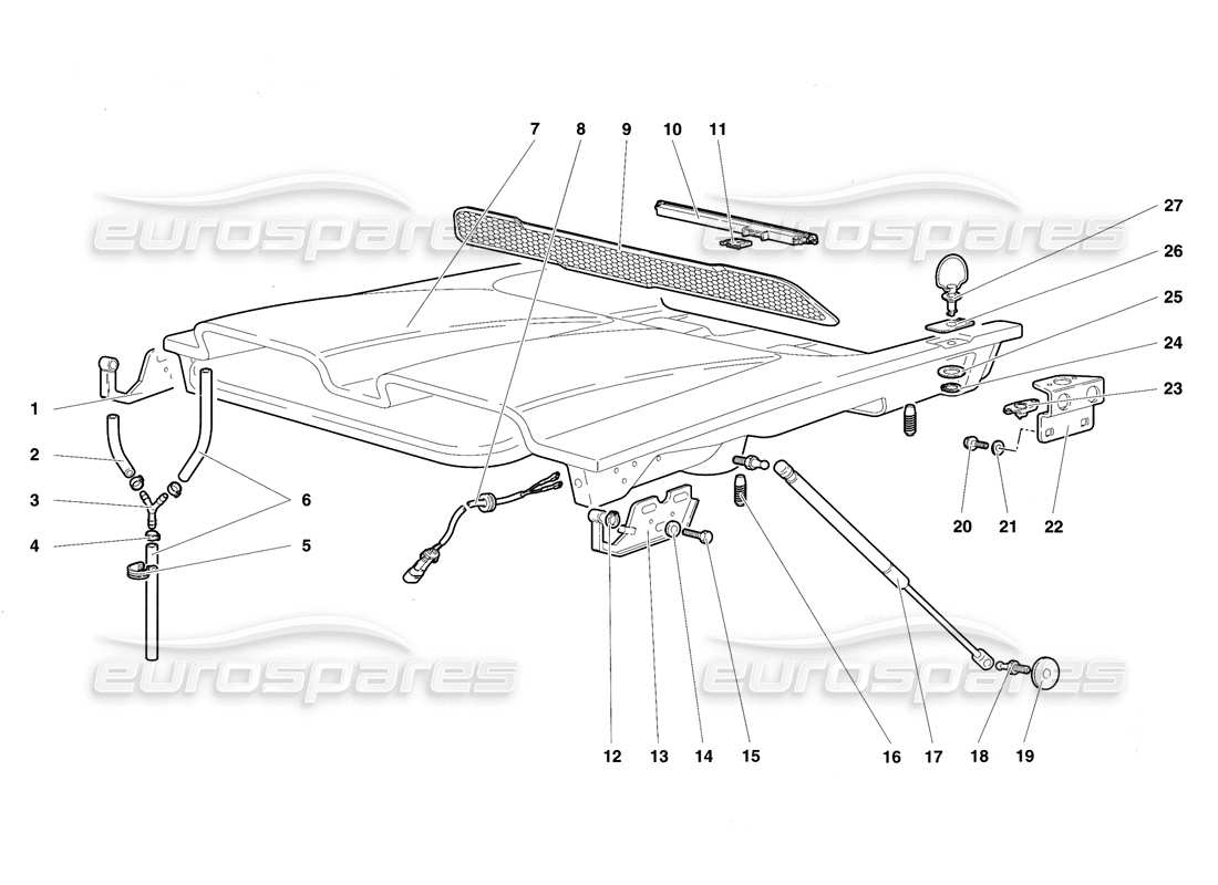 a part diagram from the lamborghini diablo parts catalogue
