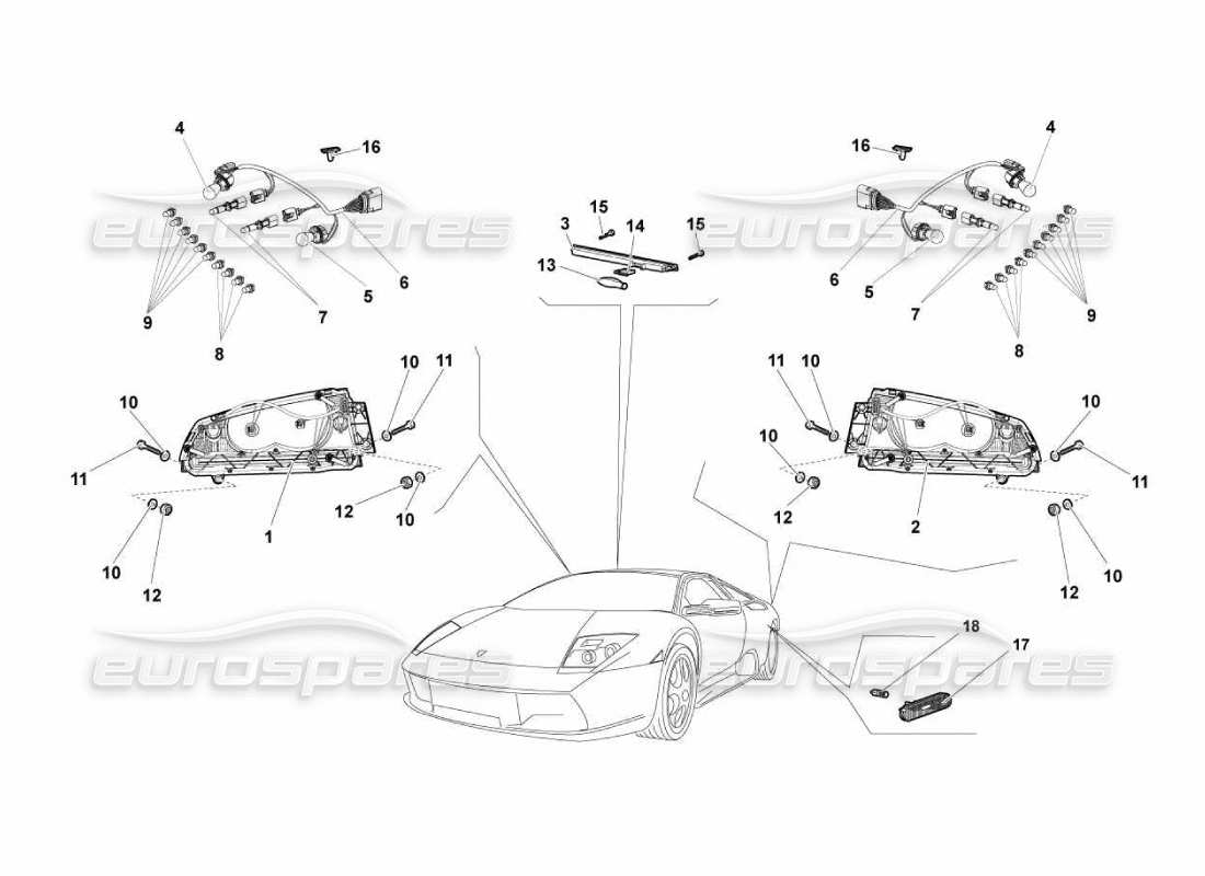a part diagram from the Lamborghini Murcielago LP670 parts catalogue