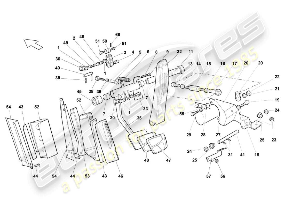 a part diagram from the lamborghini murcielago parts catalogue