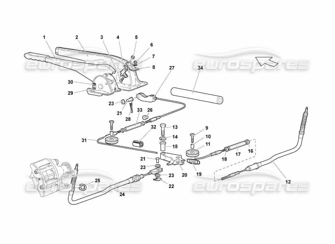 a part diagram from the lamborghini murcielago parts catalogue