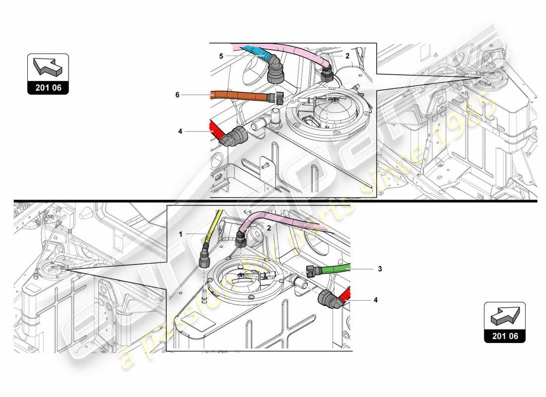 a part diagram from the lamborghini lp700-4 coupe (2012) parts catalogue