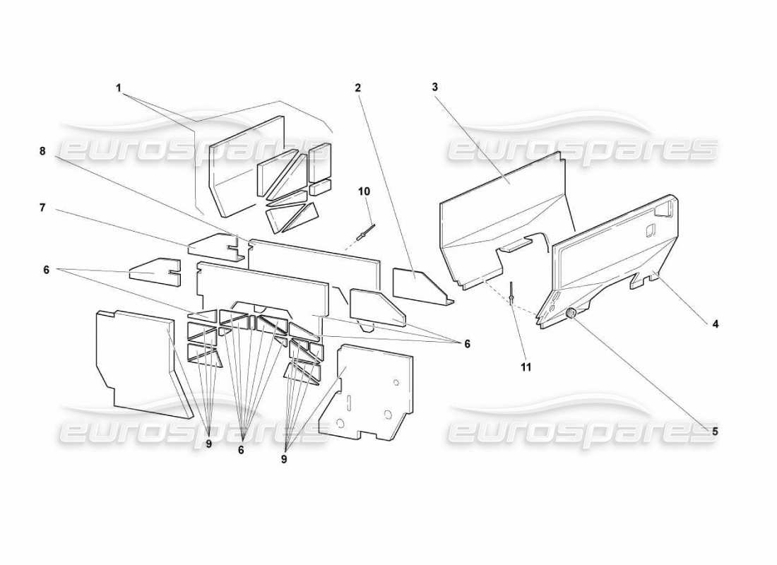 a part diagram from the Lamborghini Murcielago LP670 parts catalogue