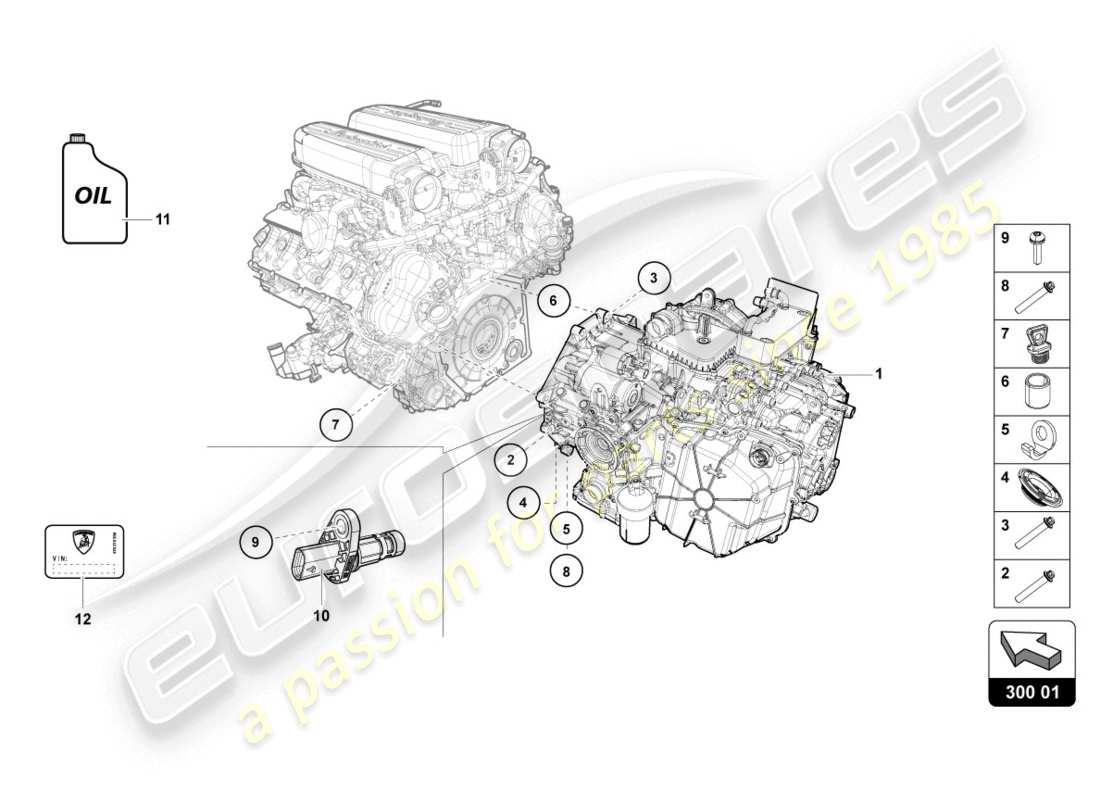 a part diagram from the lamborghini lp580-2 coupe (2016) parts catalogue