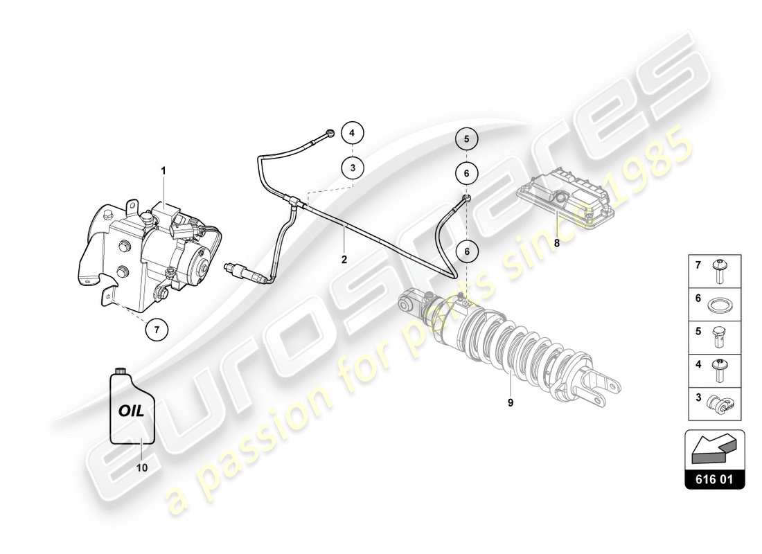 a part diagram from the lamborghini centenario parts catalogue