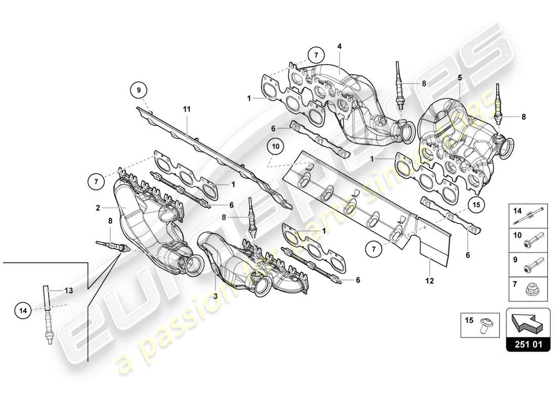 a part diagram from the lamborghini aventador lp720-4 parts catalogue