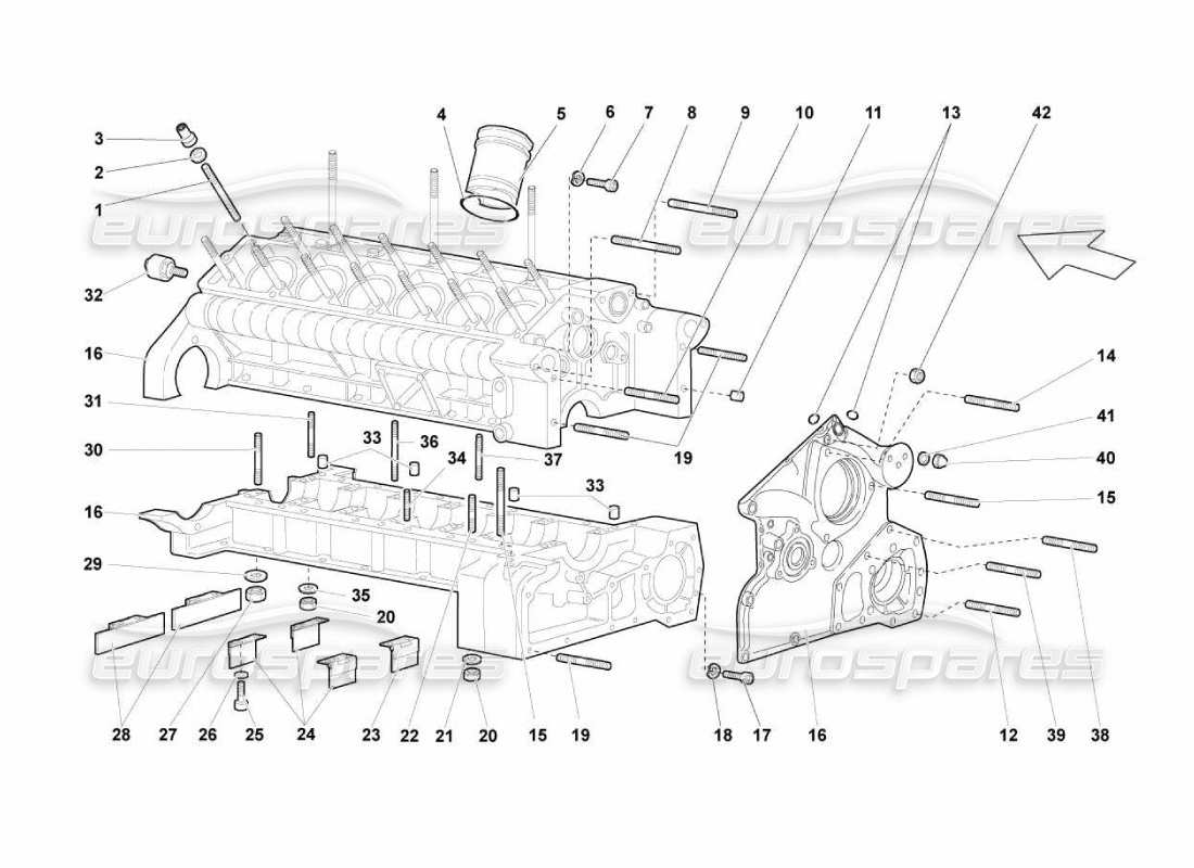a part diagram from the Lamborghini Murcielago LP670 parts catalogue