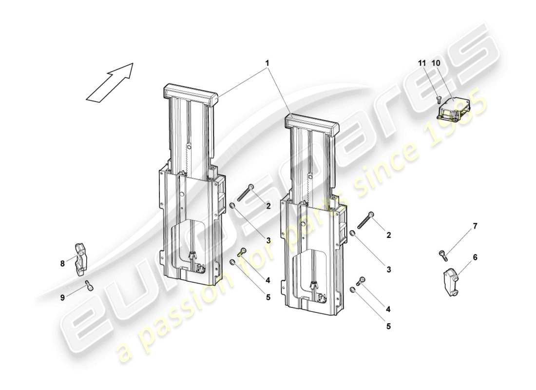 a part diagram from the lamborghini murcielago parts catalogue