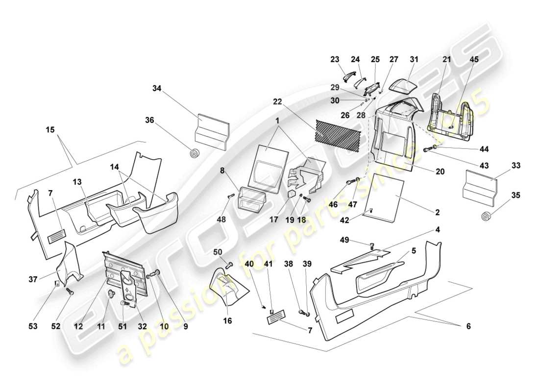 a part diagram from the lamborghini murcielago parts catalogue