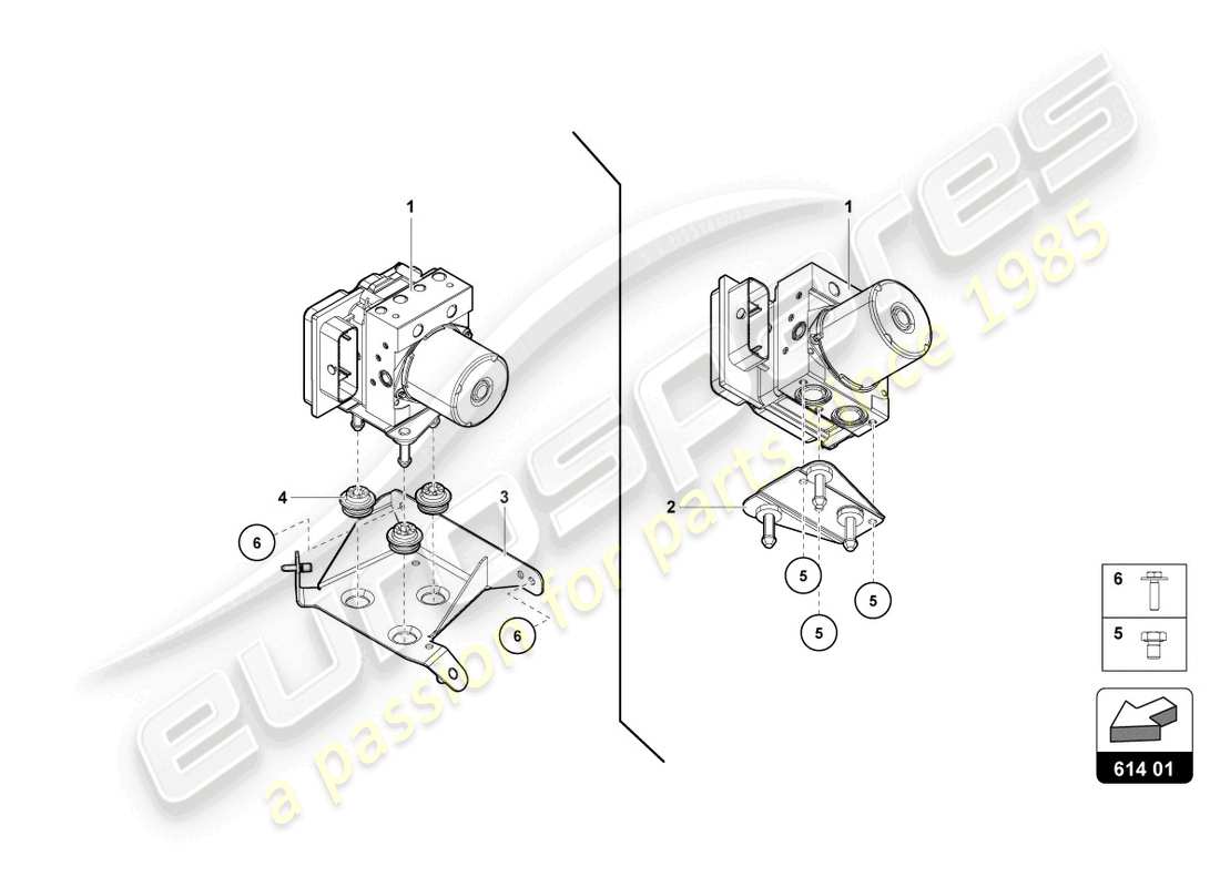 a part diagram from the lamborghini lp770-4 svj coupe (2019) parts catalogue