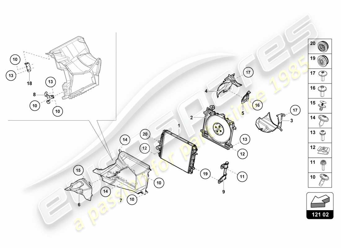 a part diagram from the lamborghini lp610-4 avio (2017) parts catalogue