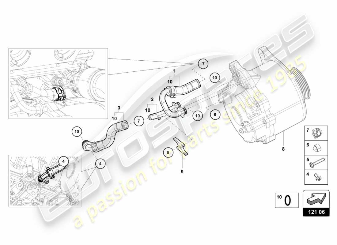 a part diagram from the lamborghini lp610-4 avio (2016) parts catalogue