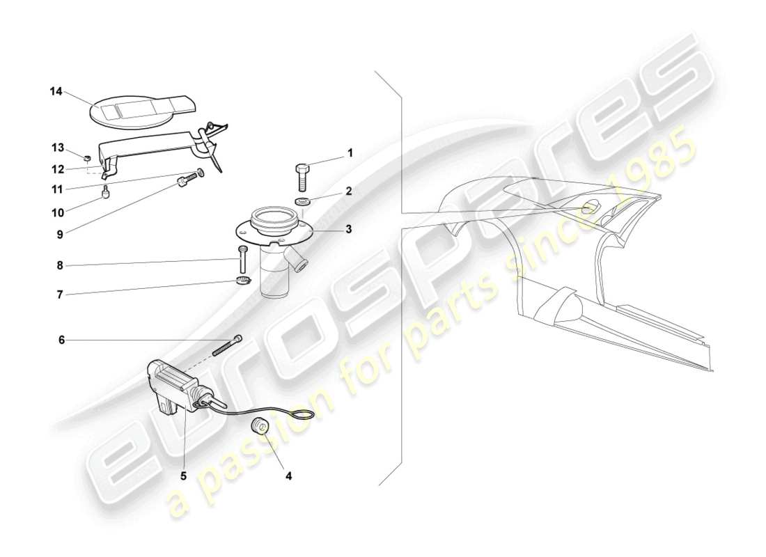 a part diagram from the lamborghini murcielago roadster (2006) parts catalogue