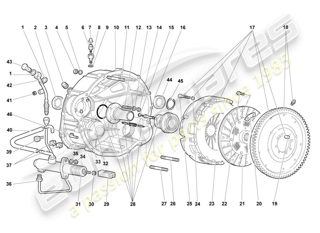 a part diagram from the lamborghini murcielago parts catalogue