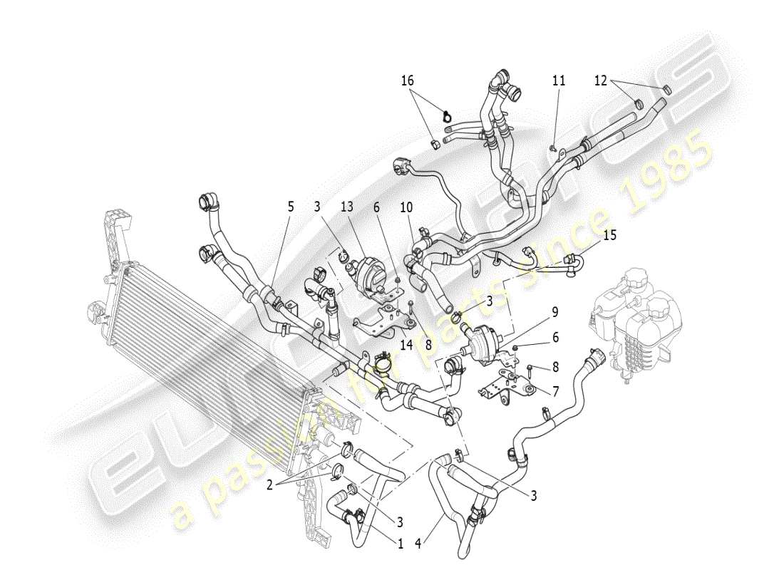 a part diagram from the maserati ghibli (2021) parts catalogue