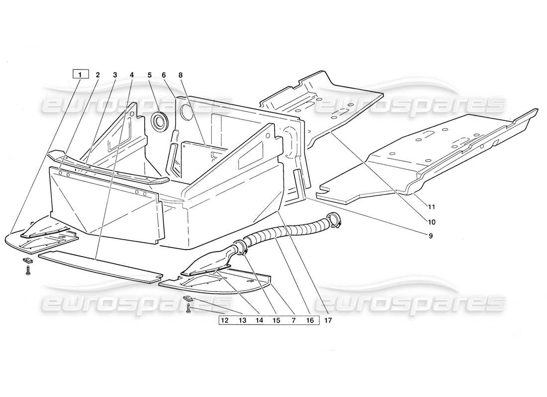 a part diagram from the lamborghini diablo parts catalogue