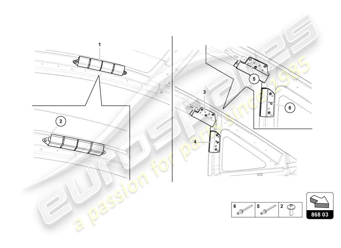 VIEW PARTS DIAGRAMS FROM THE LAMBORGHINI AVENTADOR PARTS CATALOGUE a part diagram from the lamborghini aventador parts catalogue