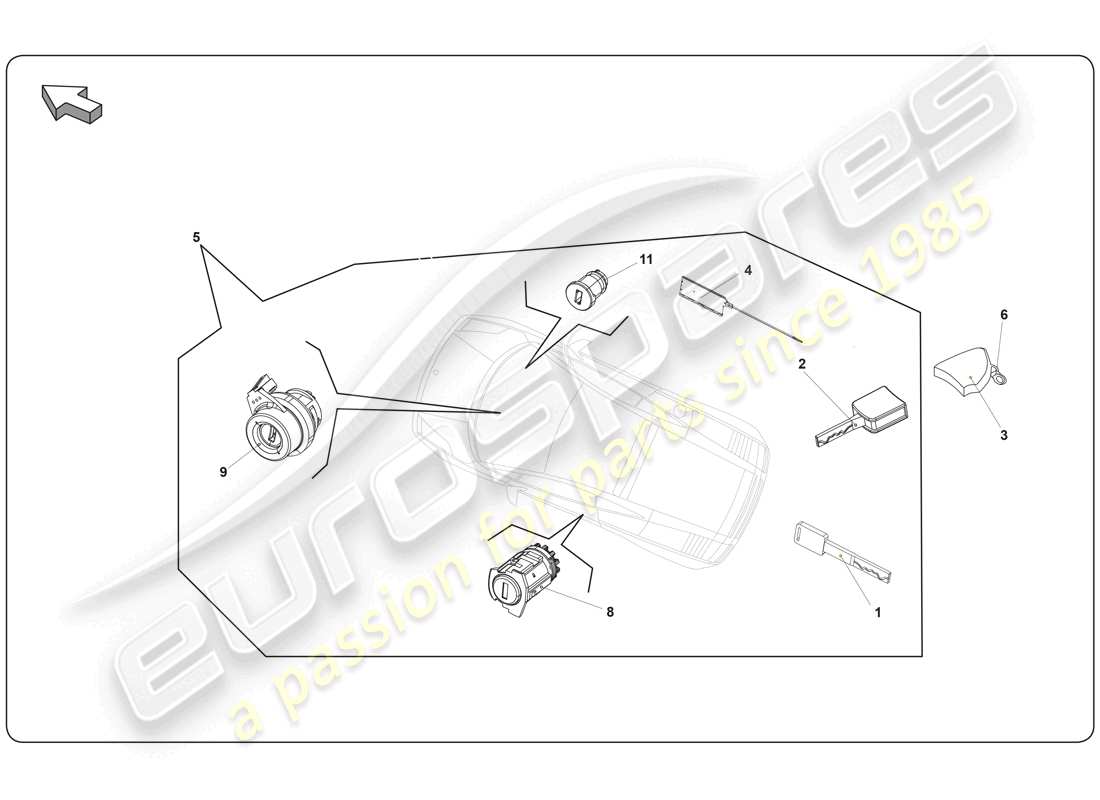 a part diagram from the Lamborghini Super Trofeo (2009-2014) parts catalogue