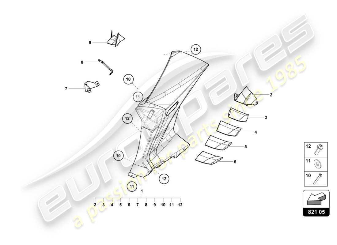 VIEW PARTS DIAGRAMS FROM THE LAMBORGHINI CENTENARIO PARTS CATALOGUE a part diagram from the lamborghini centenario parts catalogue