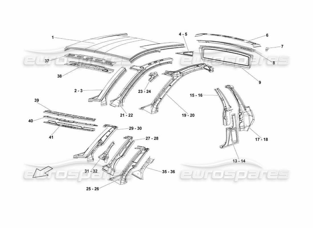 a part diagram from the Lamborghini Murcielago LP670 parts catalogue
