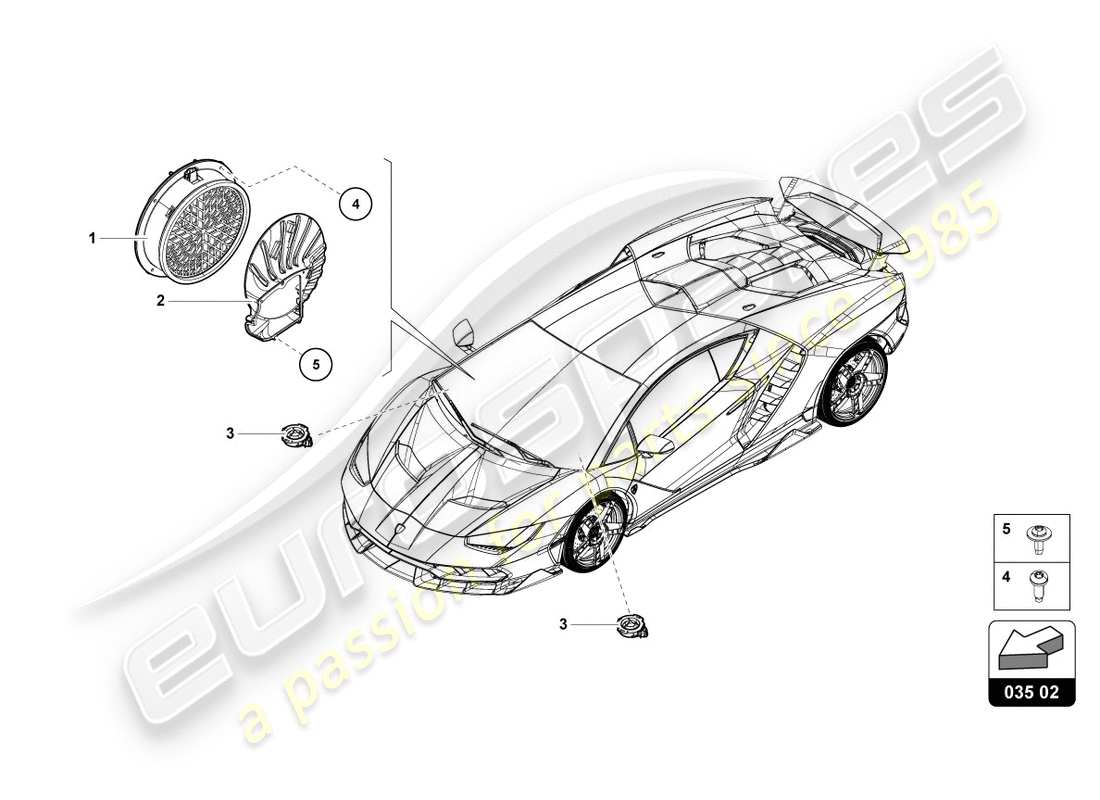 VIEW PARTS DIAGRAMS FROM THE LAMBORGHINI CENTENARIO PARTS CATALOGUE a part diagram from the lamborghini centenario parts catalogue