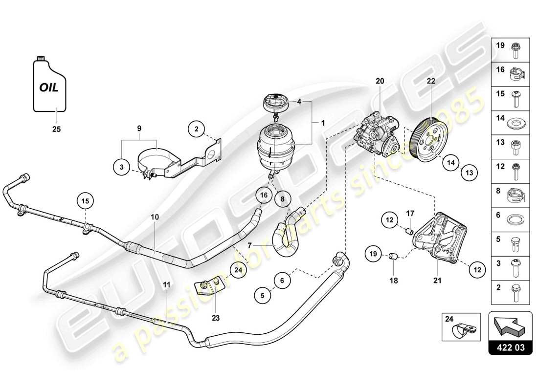 a part diagram from the lamborghini aventador lp720-4 parts catalogue