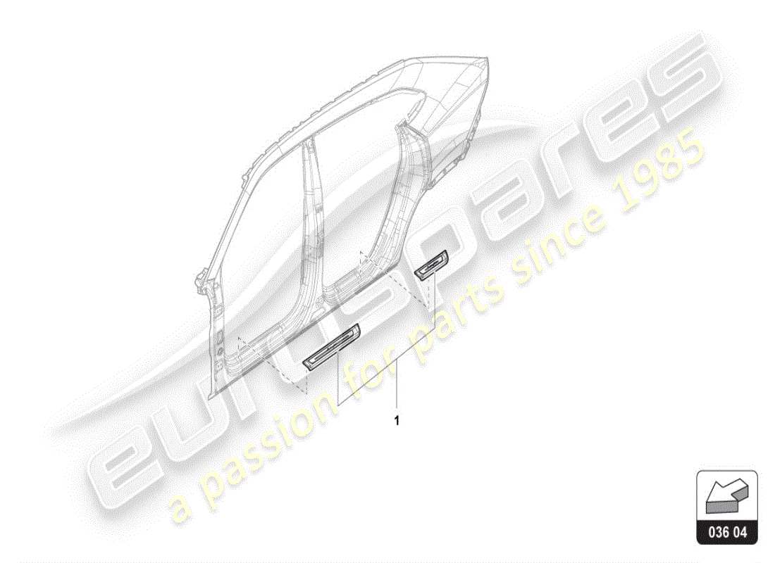 a part diagram from the lamborghini urus parts catalogue