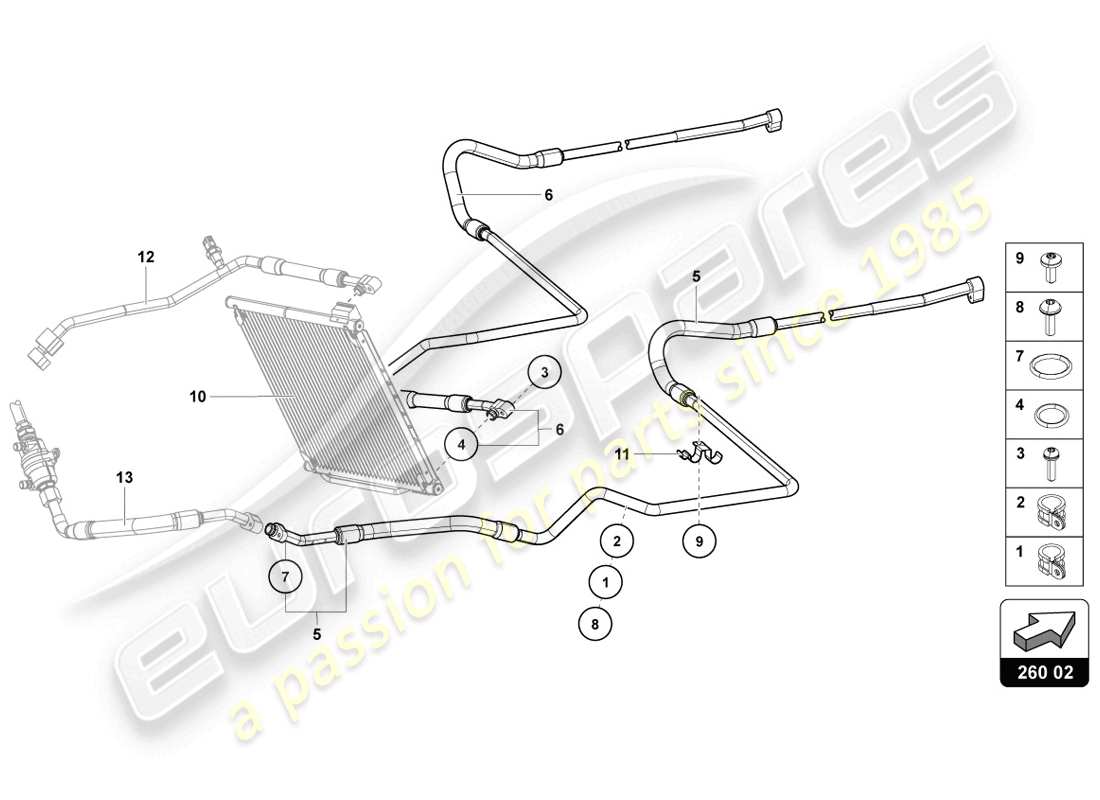 a part diagram from the lamborghini aventador lp720-4 parts catalogue