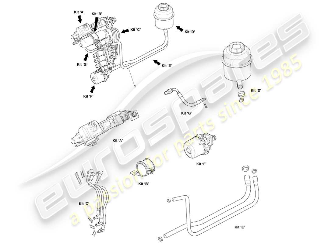 a part diagram from the aston martin one-77 (2011) parts catalogue