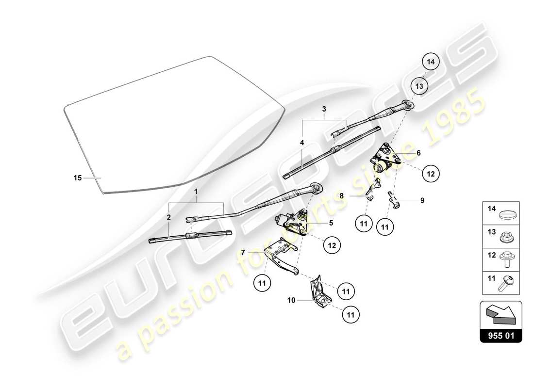 a part diagram from the lamborghini lp580-2 spyder (2016) parts catalogue