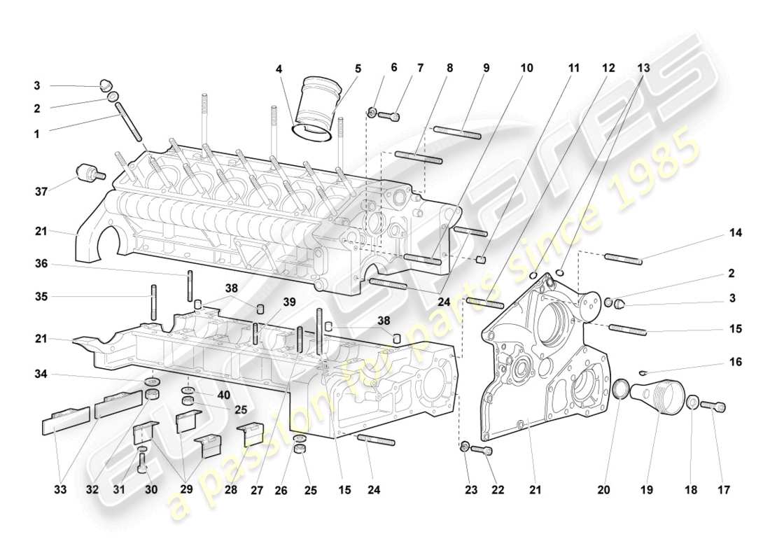 VIEW PARTS DIAGRAMS FROM THE LAMBORGHINI MURCIELAGO PARTS CATALOGUE a part diagram from the lamborghini murcielago parts catalogue
