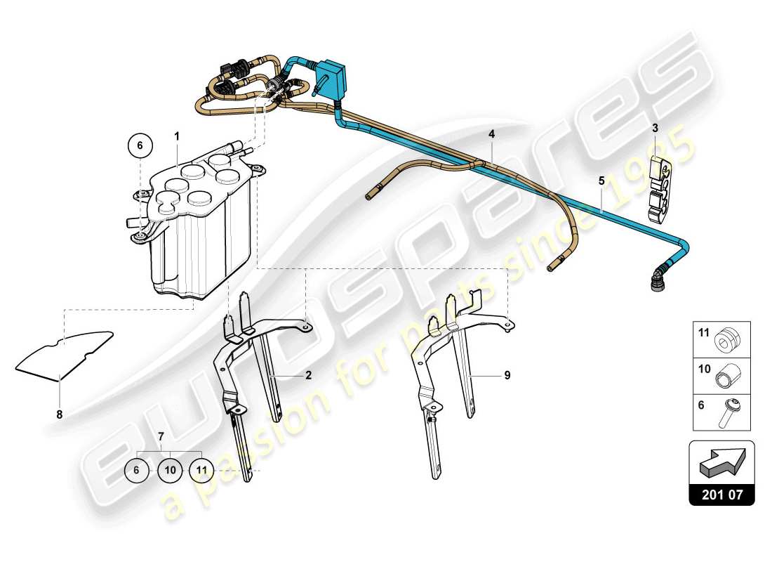 lamborghini lp720-4 coupe 50 (2014) activated carbon filter system parts diagram
