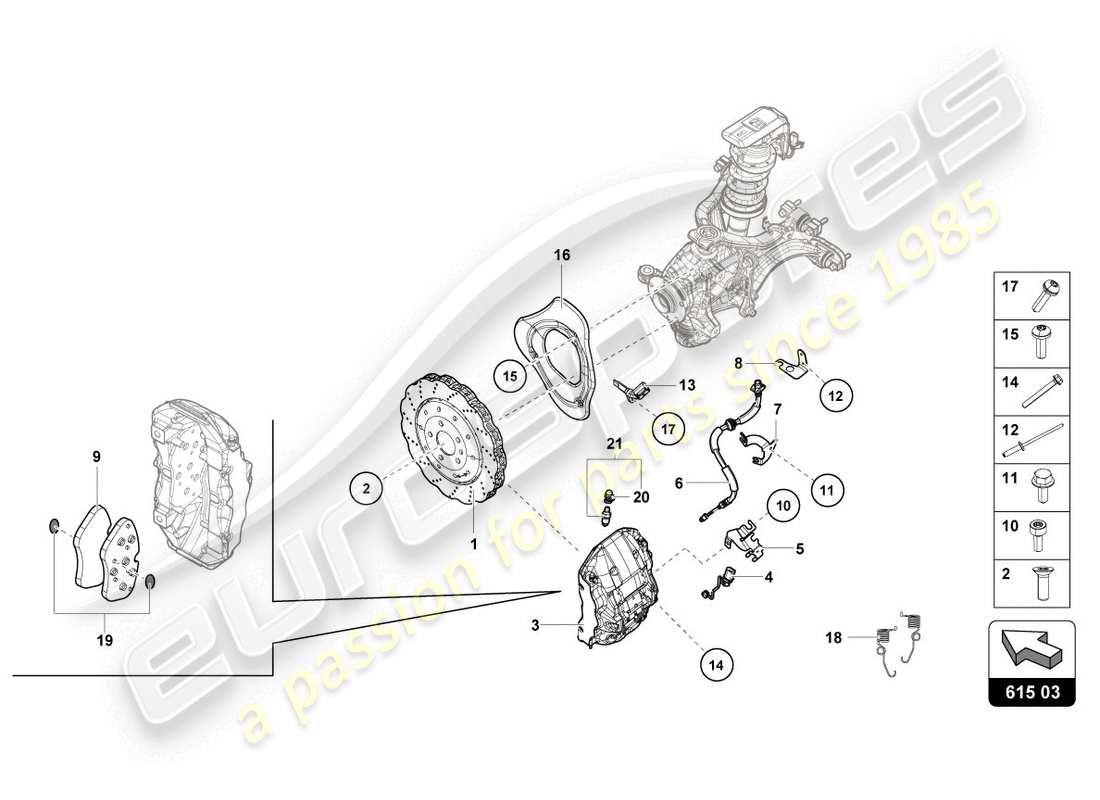 lamborghini 2020 (evo spyder 2wd) brake disc (vented) part diagram